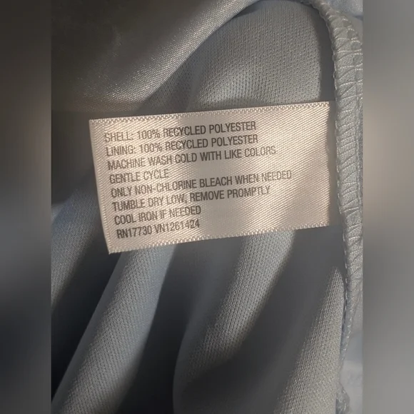 🌸 NWT Wild Fable Ruffled Satin Mini Dress - Light Blue Slip Dress - Size Small - Picture 7 of 8